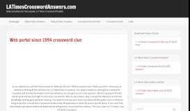 
							         Web portal since 1994 crossword clue - LATimesCrosswordAnswers ...								  
							    