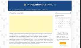 
							         Web portal since 1994 - Daily Celebrity Crossword Answers								  
							    