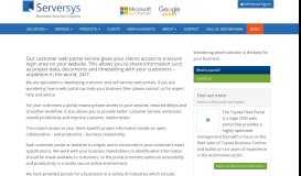 
							         Web Portal Solutions - Serversys								  
							    