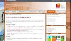 
							         Web Portals & Blogs - Hasso-Plattner-Institut								  
							    