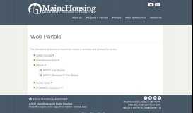 
							         Web Portals - Maine Housing								  
							    