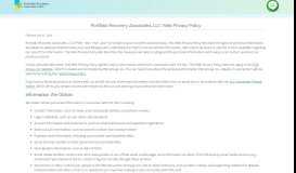 
							         Web Privacy Policy - Portfolio Recovery Associates								  
							    
