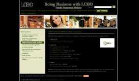 
							         Web Purchase Order System - Doing Business with LCBO								  
							    