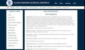 
							         Web Resources - Laton Unified School District								  
							    