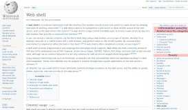 
							         Web shell - Wikipedia								  
							    