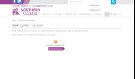 
							         Web systems login – Northern College								  
							    