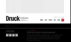 
							         Web-to-Print-Portal startet - Druck & Medien								  
							    