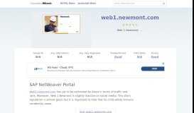 
							         Web1.newmont.com website. SAP NetWeaver Application Server Java.								  
							    