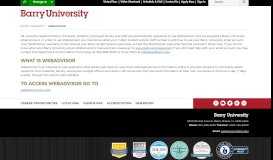 
							         WebAdvisor : Barry University, Miami Shores, Florida								  
							    