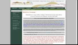 
							         WebAdvisor Homepage - Napa Valley College								  
							    