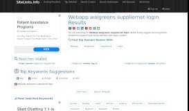 
							         Webapp walgreens suppliernet login Results For Websites ...								  
							    