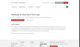 
							         WebAssign @ University of Utah Login - WebAssign - LOG IN								  
							    