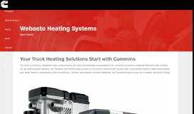 
							         Webasto Heating Systems | Cummins Sales and Service								  
							    
