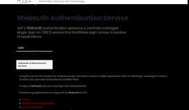 
							         Webauth Authentication Service | Information Services and Technology								  
							    