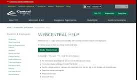 
							         WebCentral Help | Central Community College								  
							    