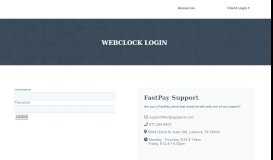 
							         Webclock Login | FastPay Payroll								  
							    