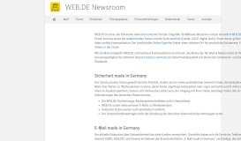 
							         WEB.DE - Das sichere deutsche Internet-Portal - WEB.DE Newsroom								  
							    