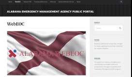 
							         WebEOC – Alabama Emergency Management Agency Public Portal								  
							    