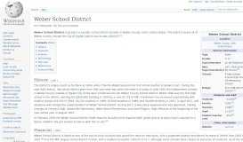 
							         Weber School District - Wikipedia								  
							    