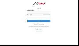 
							         WebHero Control Panel - Login								  
							    