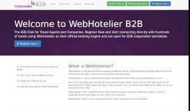 
							         WebHotelier B2B | Online Hotel bookings for Travel Agents ...								  
							    