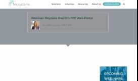 
							         Webinar: Baystate Health's FPE Web Portal – FM:Systems								  
							    