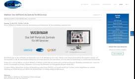 
							         Webinar: Das SAP-Portal als Zentrale für HR-Services | scdsoft AG ...								  
							    