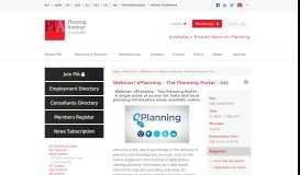 
							         Webinar| ePlanning - The Planning Portal - Events - Planning Institute ...								  
							    