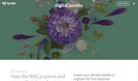 
							         Webinar: How Bynder helps the RHS manage 200,000 digital assets ...								  
							    