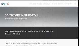 
							         Webinar Portal — OGiTiX								  
							    