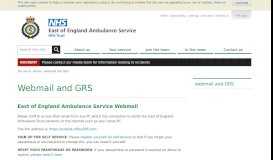 
							         Webmail and GRS - East of England Ambulance Service								  
							    