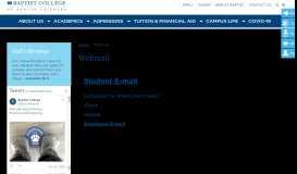 
							         Webmail | Baptist College of Health Sciences								  
							    