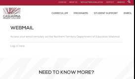 
							         WEBMAIL | Casuarina Senior College								  
							    