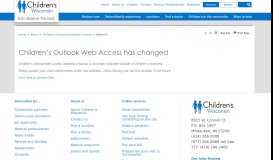 
							         Webmail | Children's Wisconsin								  
							    