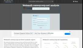 
							         Webmail Conwaycorp. Webmail :: Welcome to Webmail								  
							    
