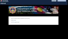 
							         Webmail | Department of Military and Veterans Affairs - Colorado.gov								  
							    