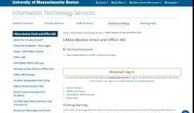 
							         Webmail for UMass Boston Students, Faculty, and Staff								  
							    
