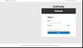 
							         Webmail - GoDaddy Sign In								  
							    