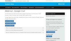 
							         Webmail: Google mail - Student Zone								  
							    