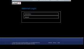 
							         Webmail Login: Level 3 Communications | Webhosting Portal								  
							    