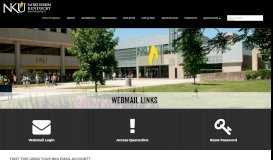 
							         Webmail: Northern Kentucky University, Greater Cincinnati Region								  
							    