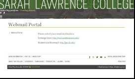 
							         Webmail Portal | Sarah Lawrence College								  
							    