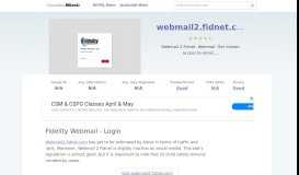 
							         Webmail2.fidnet.com website. Fidelity Webmail - Login.								  
							    