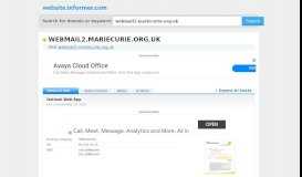 
							         webmail2.mariecurie.org.uk at WI. Outlook Web App								  
							    