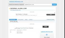 
							         webmail.alere.com at WI. Outlook Web App - Website Informer								  
							    