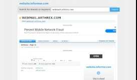 
							         webmail.arthrex.com at WI. Arthrex - Sign In - Website Informer								  
							    