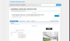 
							         webmail.beeline-group.com at Website Informer. Sign In. Visit ...								  
							    