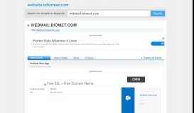 
							         webmail.biomet.com at WI. Outlook Web App - Website Informer								  
							    