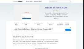 
							         Webmail.bms.com website. Sign in to your account.								  
							    
