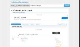 
							         webmail.cabq.gov at WI. Outlook Web App - Website Informer								  
							    